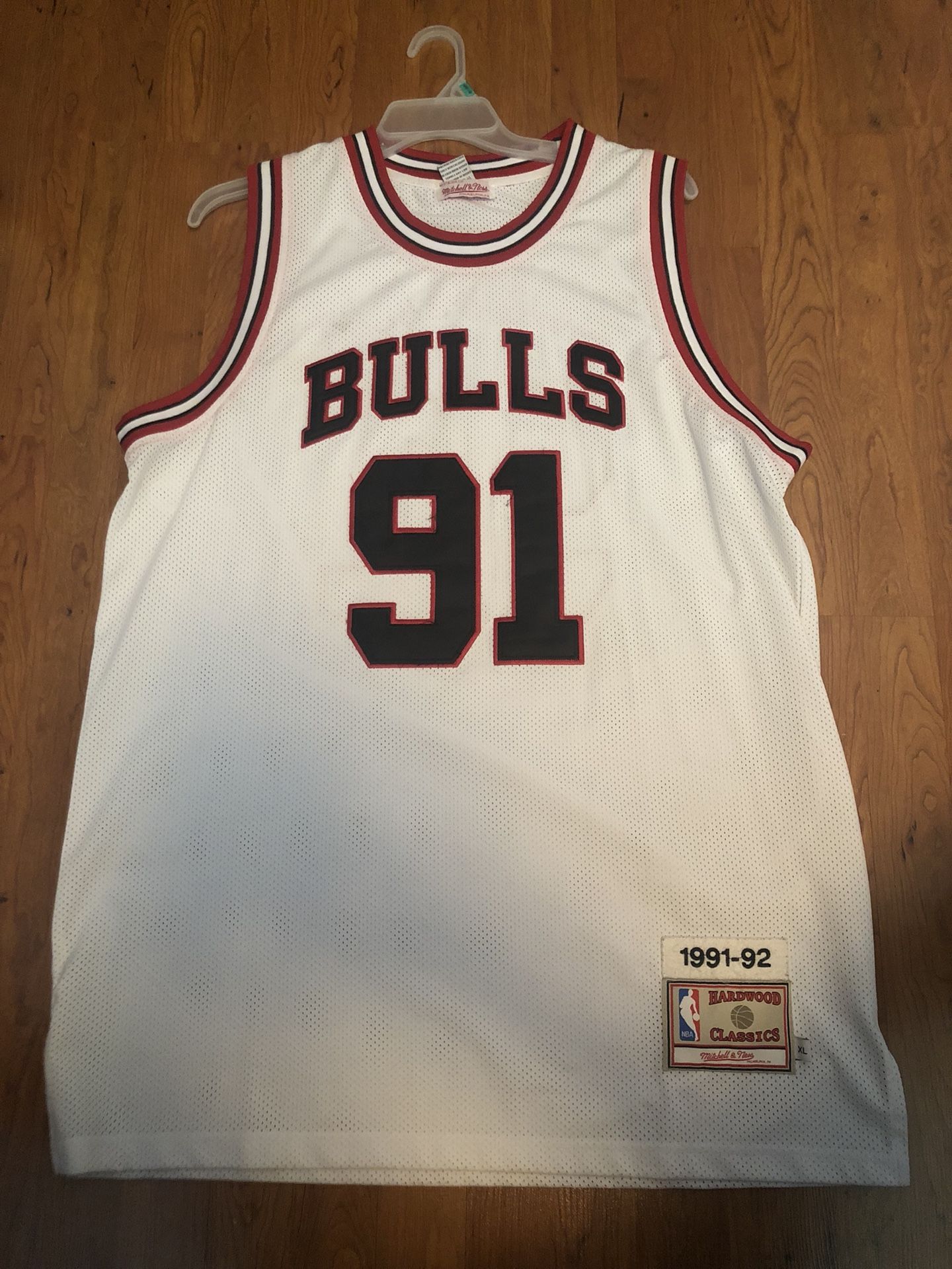 Dennis Rodman Chicago Bulls Mitchell & Ness NBA Throwback HWC Jersey - White