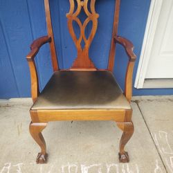 1800's Claw Foot Chair. Solid American Walnut