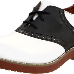 School Issue Girls Saddle Oxford (New)