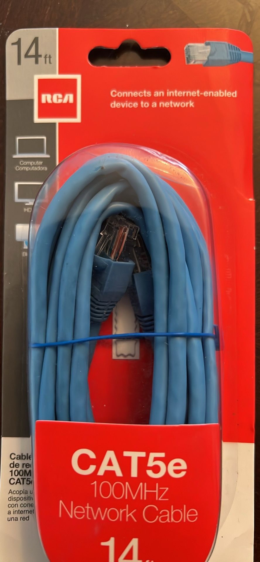 New in box RCA CAT5e 100MHzi Network Cable 14’ 14 foot