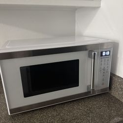 White microwave 