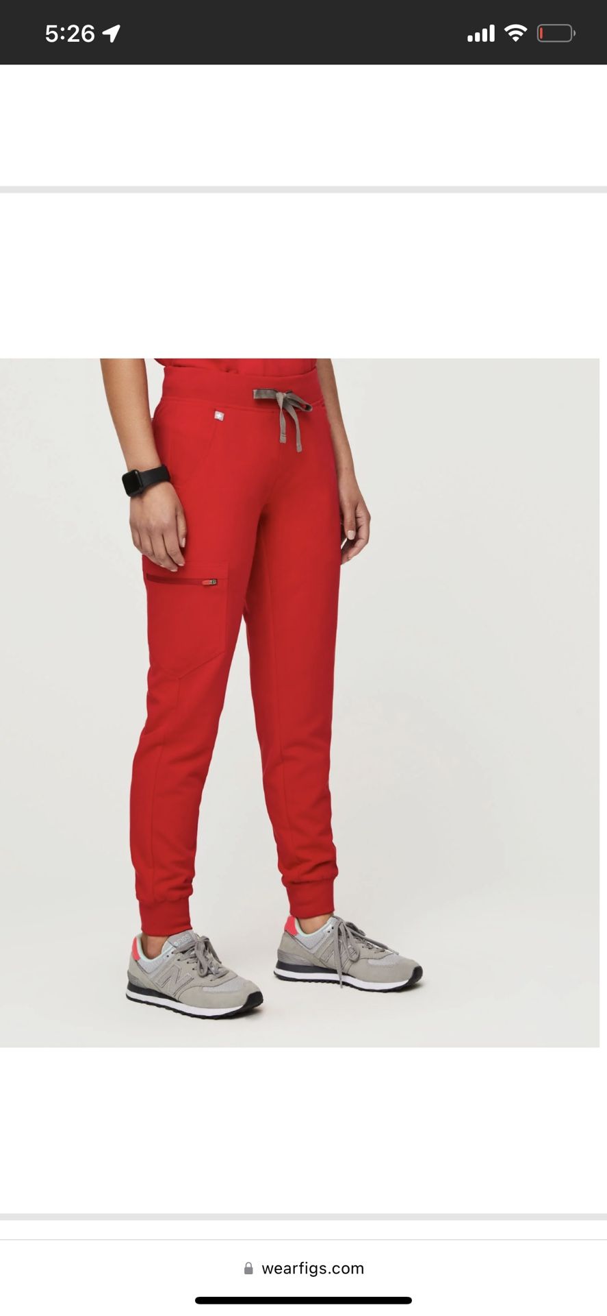 Figs Scrub Set In Limited Edition Color Pop Red