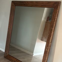 Large Wood Frame Mirror 