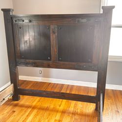 Free solid wood queen size bed