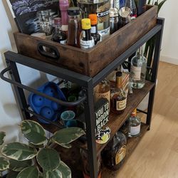 Bar Cart Shelf For Liquor 