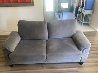 65.5” wide sofa/love seat in a bluish color