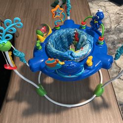 Sea Life Activity Bouncer With Adjustable Levels swivel Seat And Many Activities Including Music And Lights