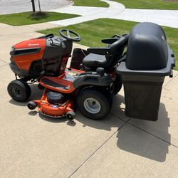 Husqvarna YTH 24V48 Tractor (with 3 Bagger)