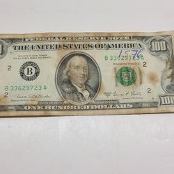 $100 OLD CURRENCY.