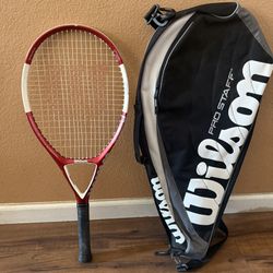 Wilson nCode n5 Oversize Tennis Racquet 4 1/4 Red/White Strung
