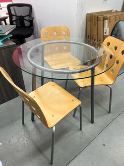 Glass Table & Chairs