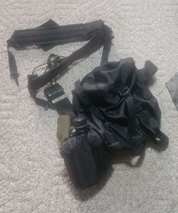 Black Military Bag With Decanter
