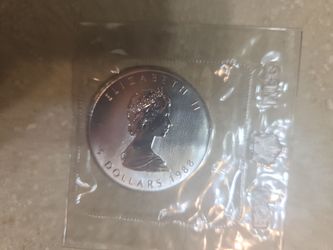 1988 Canada Maple Leaf 1 oz 9999 Silver Coin.  Sealed