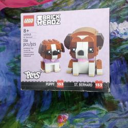 LEGO Brick Heads Pets Puppy & ST. Bernard *New* *Unopened*