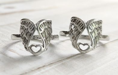 Angel Wings Fashion Rings, Size 6 & 7