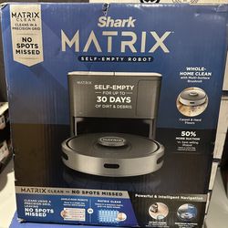 Shark Matrix Self-Empty Robot Vacuum with No Spots Missed on Carpets & Hard Floors, Bagless 30 Day Capacity Base, Precision Home Mapping Perfect for P