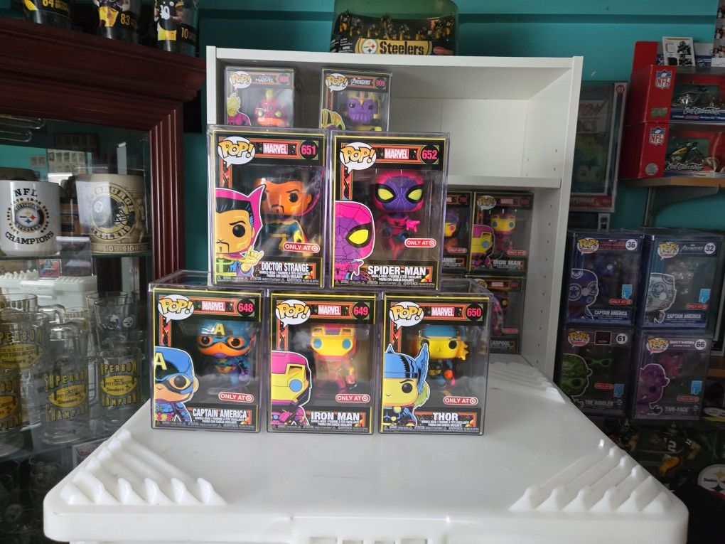 Funko Pop Blacklight Set Of 5. 