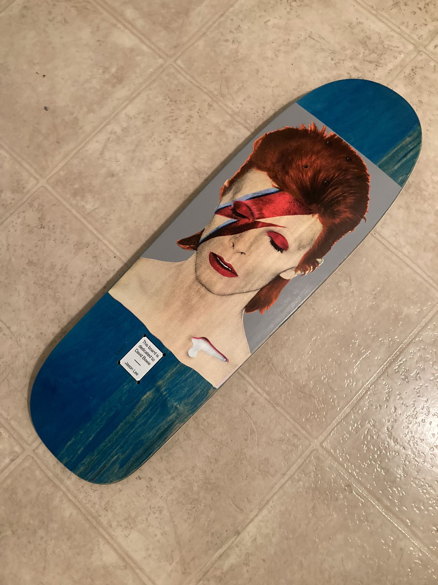 Jason lee Signed David Bowie Skateboard Deck