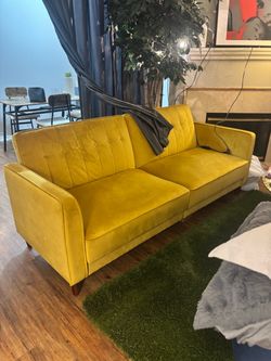 yellow sofa