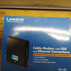 Linksys Cable Modem With USB & Ethernet Connections Cm100