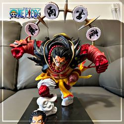One Piece Anime Action Figure Gear 4 Monkey D Luffy Figurine PVC Statue Car