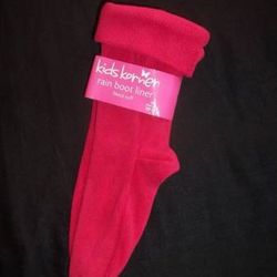 NEW KIDS KORNER GIRLS SIZE M 10-12 PINK FLEECE BOOT LINER