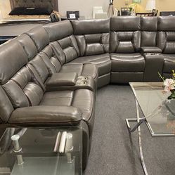 Grey Motion Sectional Set