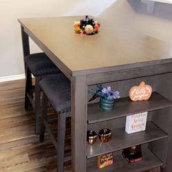 Kitchen Table W/ Built In Shelves
