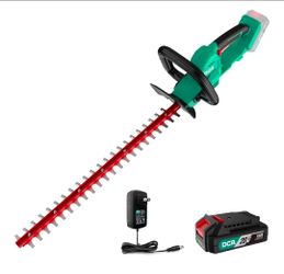DCA 22 inch Hedge Trimmer Cordless 20V, 2800RPM Electric Bush Trimmer with Dual-Action Blade, 3/4" Cutting Capacity, 5.2 LBS Lightweight Bush Clipper,