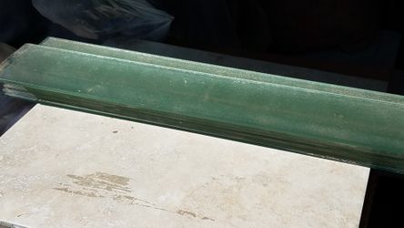 Frosted louvered glass window panels for door