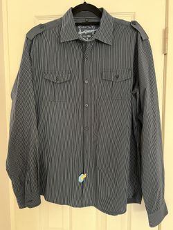 Long Sleeve button-down shirt The Rough Gear - Clock House C&A Men’s Sz. XL Navy blue