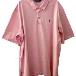 POLO GOLF Pink Ralph Lauren Pima Cotton Polo Mens Size XL