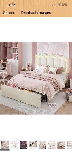 New in the box queen, size platform, bedframe