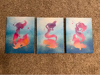 Mermaid canvas wall art