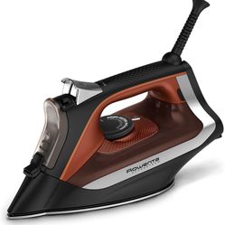 Rowenta Access Stainless Steel Soleplate Steam Iron for Clothes 300 Microsteam Holes 1700 Watts Ironing, Fabric Steamer, Garment Steamer, Powerful Ste
