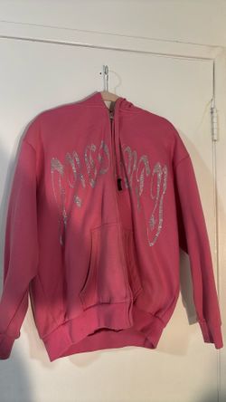 FB COUNTY PINK ZIP UP RIGNSTONED (MEDIUM)