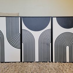 Abstract Framed Pattern Wall Art (Set)