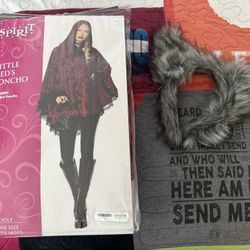 Spirit Halloween Little Red Riding Hood Poncho & Wolf Ears