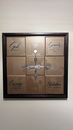 bronze gold & silver large Serenity Prayer wood wall decor $15