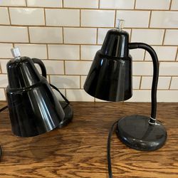 Adjustable Black Desk Lights (pair)