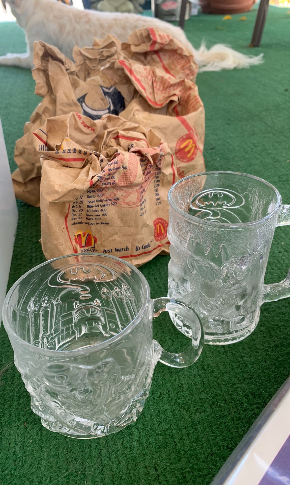 6 McDonald’s collectible action figure glass cups