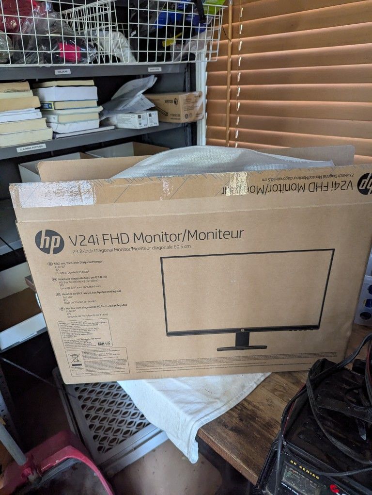 New HP V24i Monitor 24" IPS HDMI VGA LED Monitor