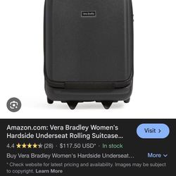 50$ (BARELY USED) Vera Bradley Hardcase Underseat Mini Suitcase