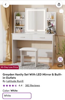 Makeup Vanity and Chair - Assembled