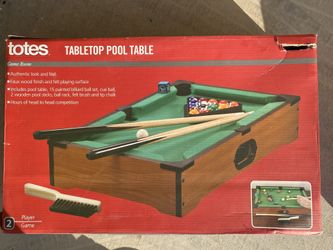 Tabletop pool table set