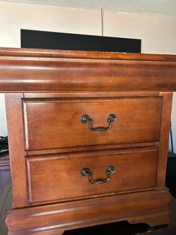 Wooden bedside drawer