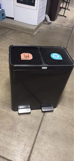 Dual Compartment Trash and Recycle Bin