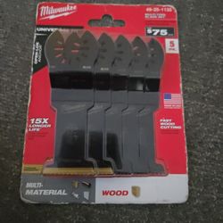 MILWAUKEE 5PC MULTY-TOOL BLADE SET TITANIUM 