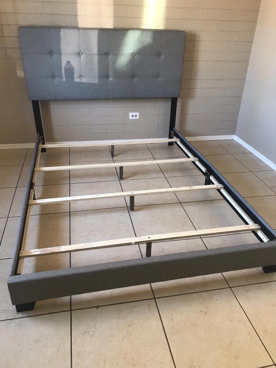 Gray Full Size Bed Frame