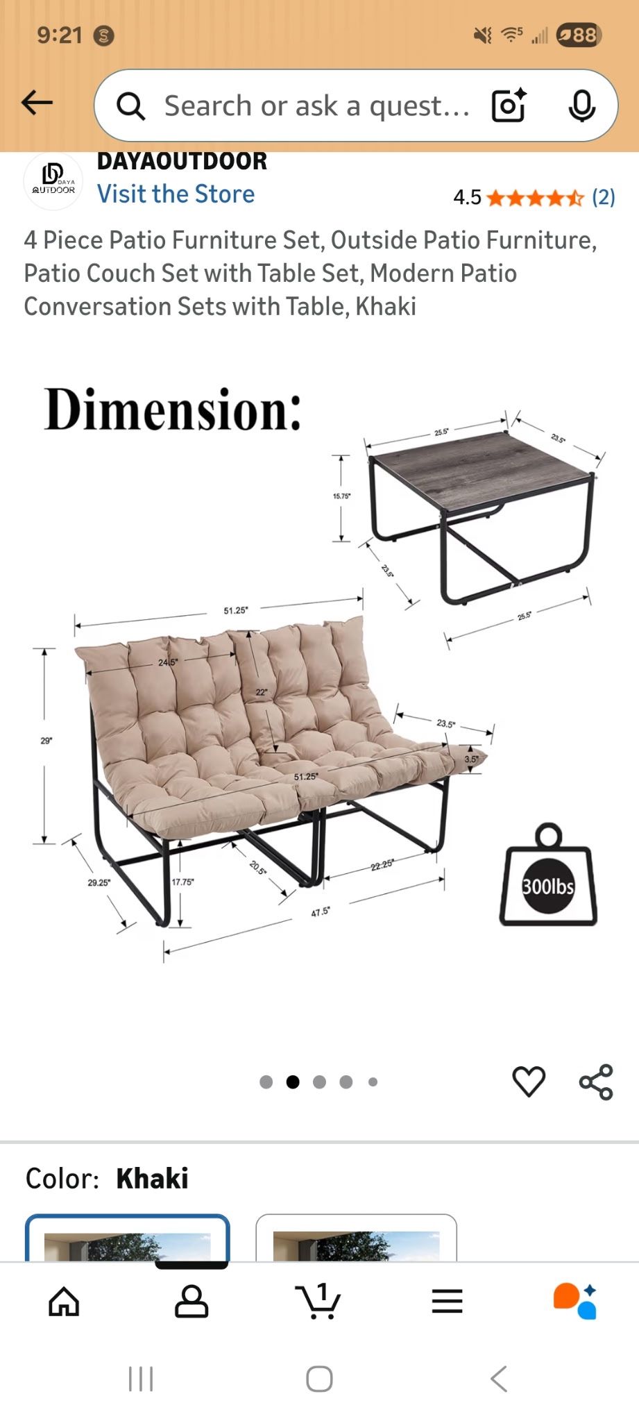 Patio Furniture Brand New Still In Box. 
